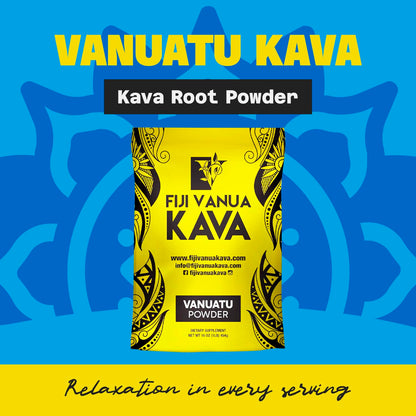 Fiji Vanua Kava Vanuatu Powder – Premium Noble Kava Root, Medium Grind, 16 oz