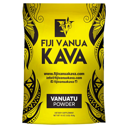 Fiji Vanua Kava Vanuatu Powder – Premium Noble Kava Root, Medium Grind, 16 oz