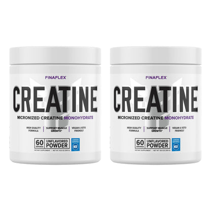 FINAFLEX Pure Creatine Monohydrate – Unflavored, 2-Pack (120 Servings) | NSF Certified