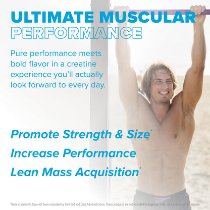 FINAFLEX Pure Creatine + Calypso Ocean Blue Lemonade – 7.5 oz, 30 Servings | 5g Creatine Monohydrate