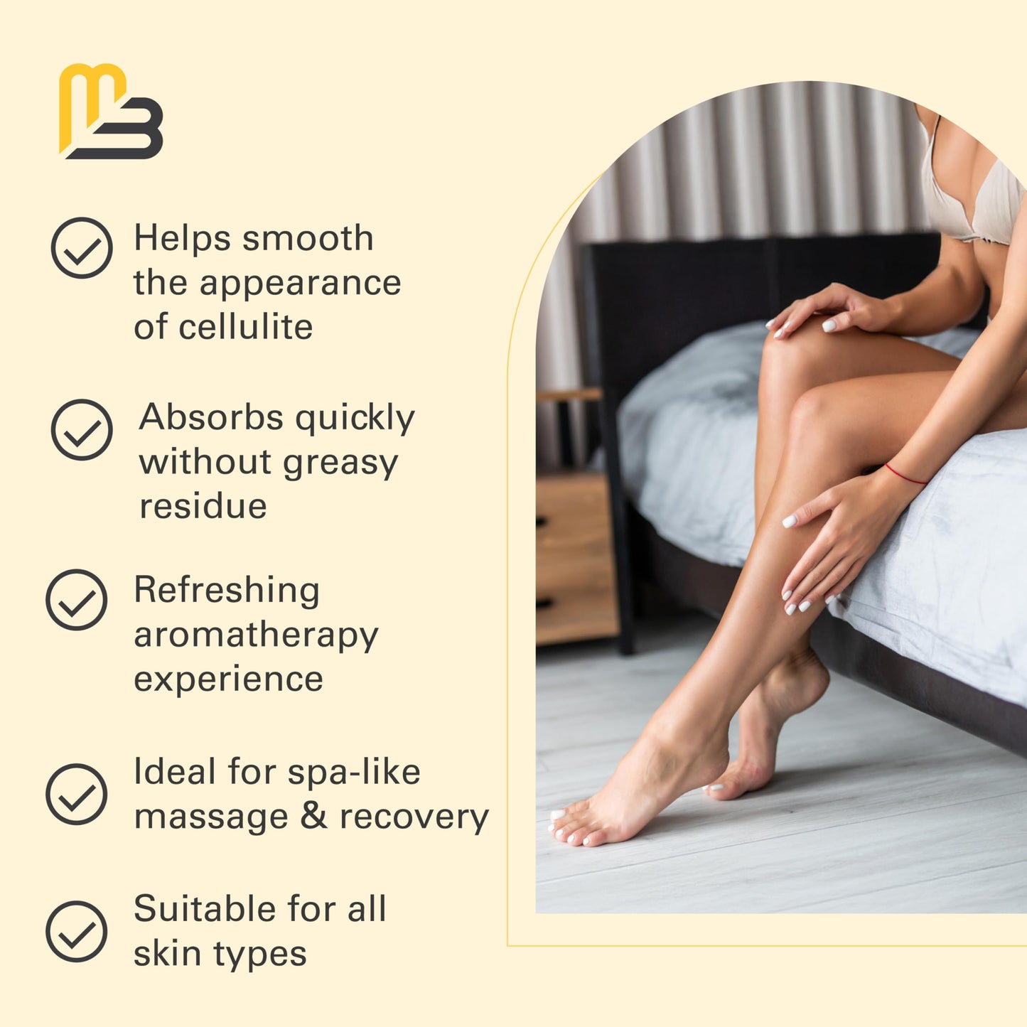 M3 Naturals Firming Body Massage Oil with Collagen & Stem Cells – 8 oz