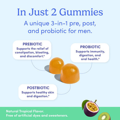 First Day 3-in-1 Probiotics for Men – Digestive, Immune & Dental Health (30-Day)
