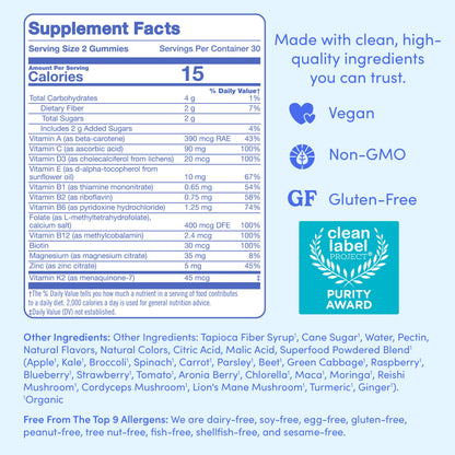 FIRST DAY Multivitamin for Men with Organic Fruit & Veggie Blend | 13 Key Nutrients