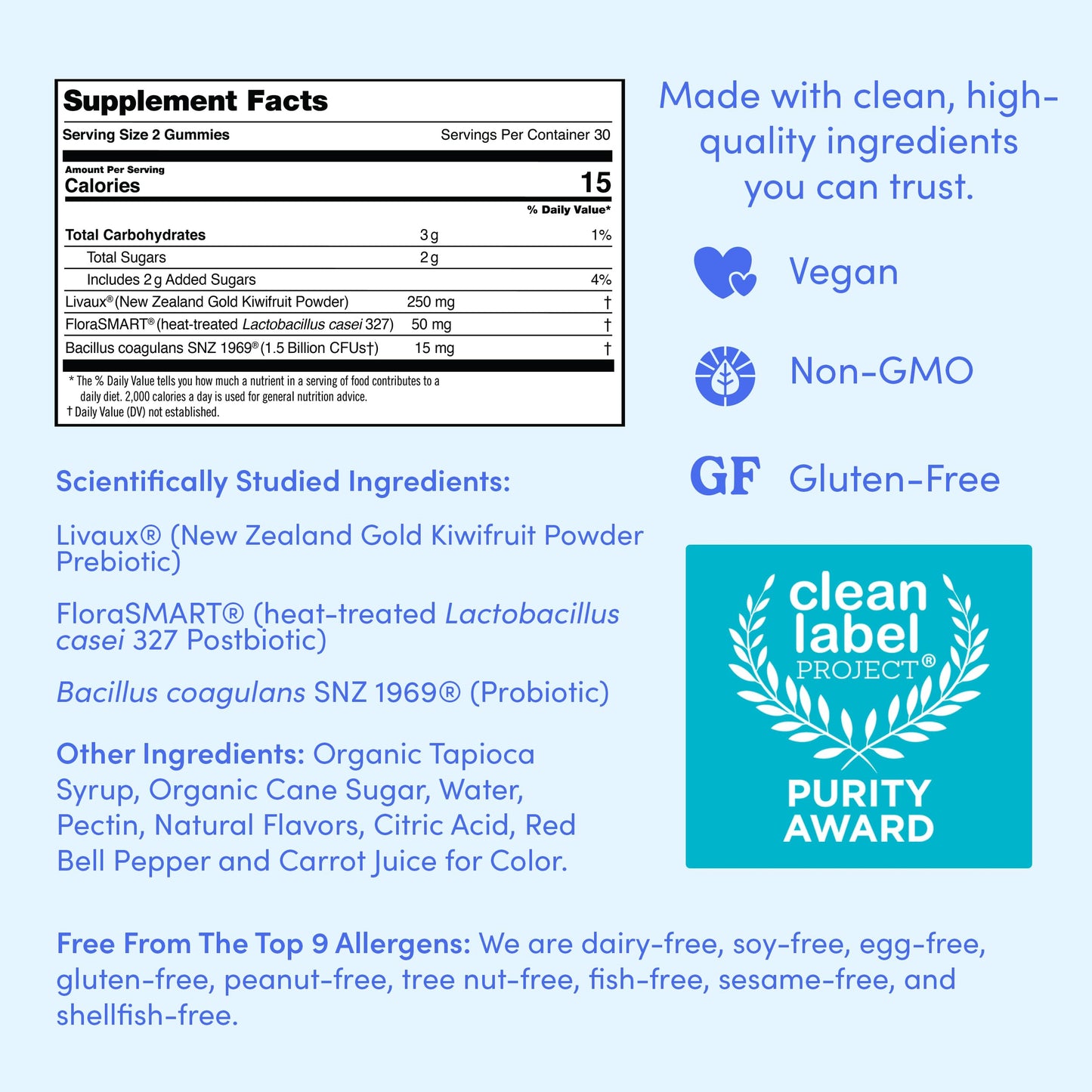 FIRST DAY Teens 3-in-1 Probiotic Gummies – Gut, Skin & Immunity Support (30-Day)