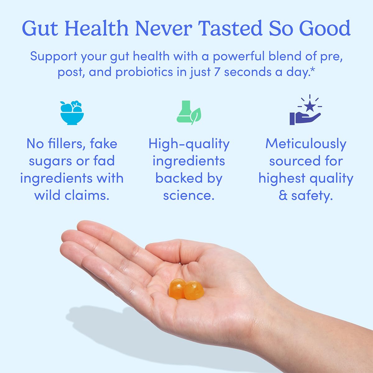 FIRST DAY Women’s Good Gut Tribiotic Gummies – 3-in-1 Probiotic, Prebiotic & Postbiotic (30-Day Supply)