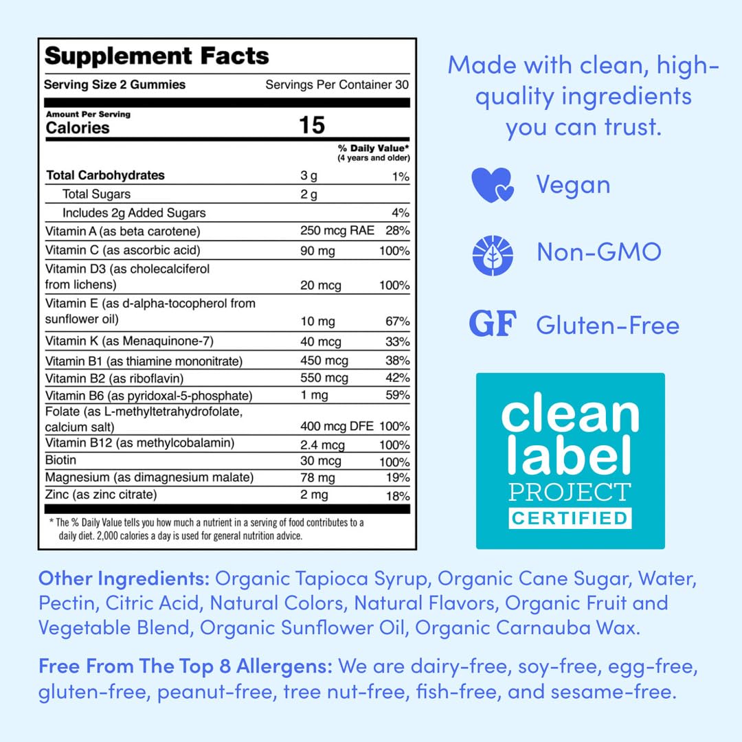FIRST DAY Women's Multivitamin Gummies – Vegan, Gluten Free, 60-Day Supply