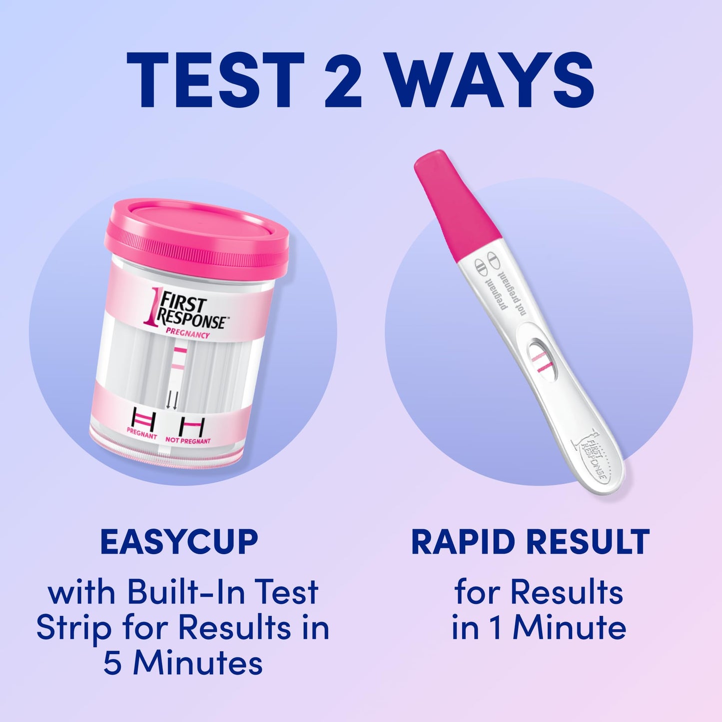 First Response Multi Check Quick & Simple Pregnancy Test Kit – 1 EasyCup & 2 Rapid Result Tests