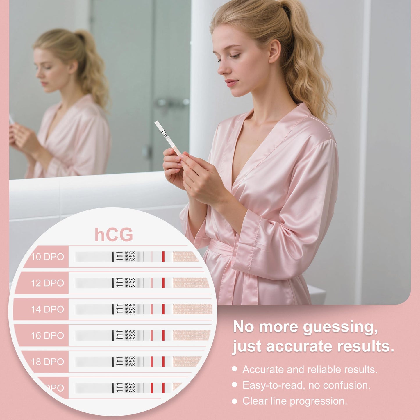FIRSTVIEW Pregnancy Test Kit - 5-Minute Results, Home Use, 35 Strips