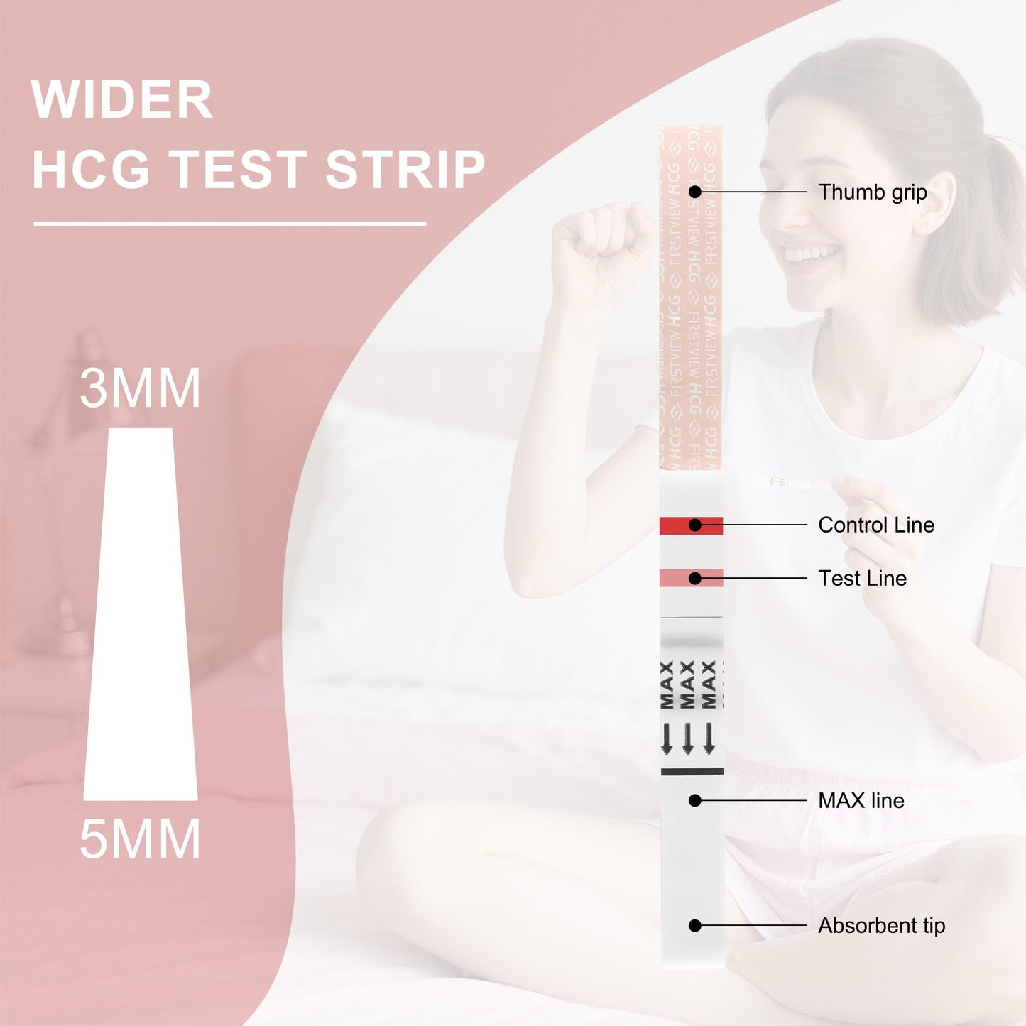 FIRSTVIEW Pregnancy Test Kit – 15 Strips, 5-Minute Results, Discreet Home Use