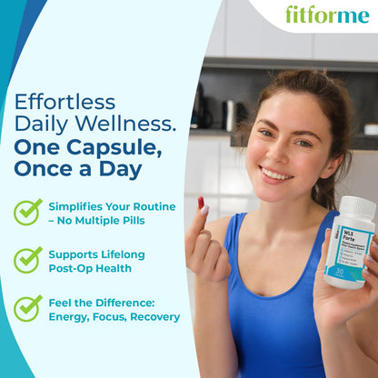FitForMe Bariatric Multivitamins with Iron – WLS Forte One‑A‑Day for Gastric Bypass | 90‑Day Supply