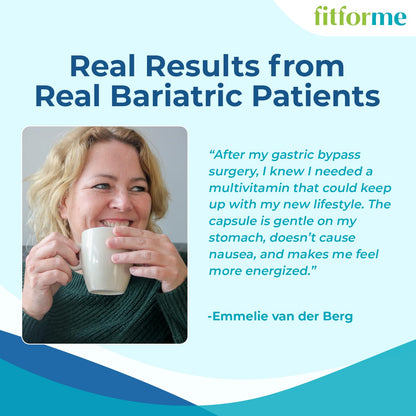FitForMe Bariatric Multivitamins with Iron – WLS Forte One‑A‑Day for Gastric Bypass | 90‑Day Supply