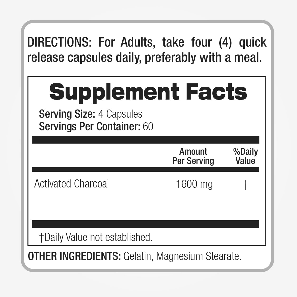 FITO MEDIC'S Lab | Activated Charcoal Pills | 1600 mg per Serving | 240 Caps | Activated Charcoal | Ultra High Absorption