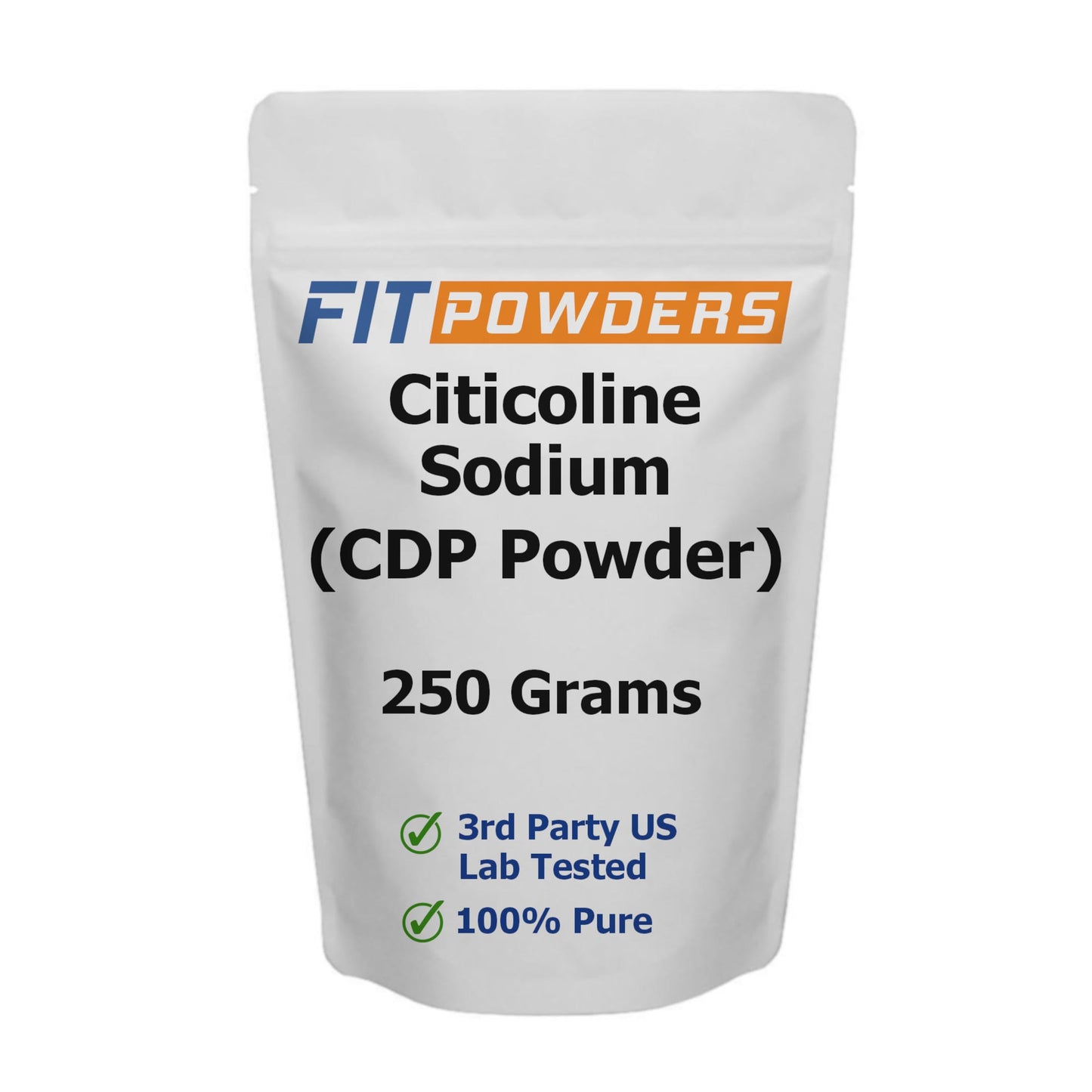 FitPowders Citicoline Powder – CDP Choline Sodium (250g) with Scoop | Pure, Vegan