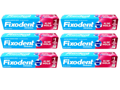 Fixodent Cream 2.4 oz Original Denture Adhesive – Pack of 6