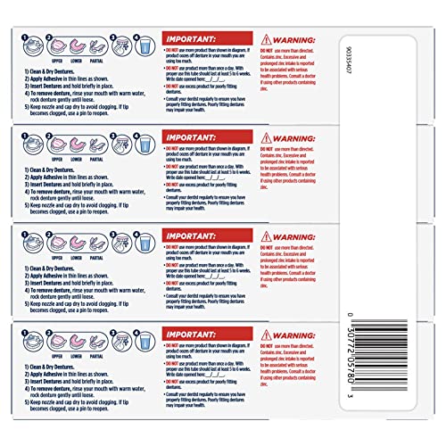 Fixodent Professional Ultimate Denture Adhesive Cream – 1.8 oz, 4 Pack (Full & Partial Dentures)