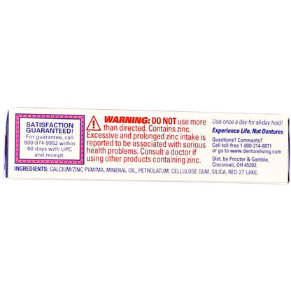 Fixodent Denture Adhesive Cream Original Multi 0.75 oz Pack of 4