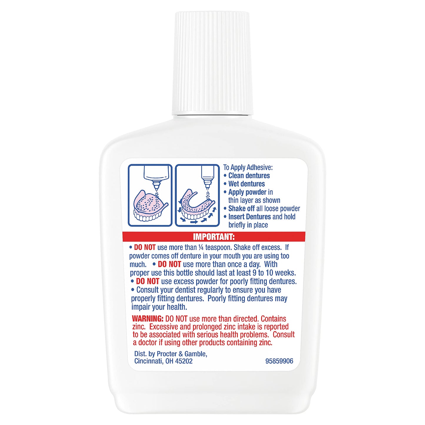 Fixodent Denture Adhesive Powder Extra Hold - 1.6 Oz