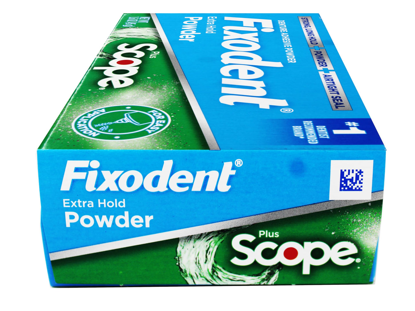 Fixodent Denture Adhesive Powder Extra Strong with Scope - 1.6 oz Pack of 3