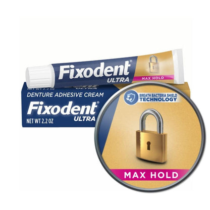 Fixodent Ultra Max Hold Denture Adhesive – 2.2 oz (Pack of 7)