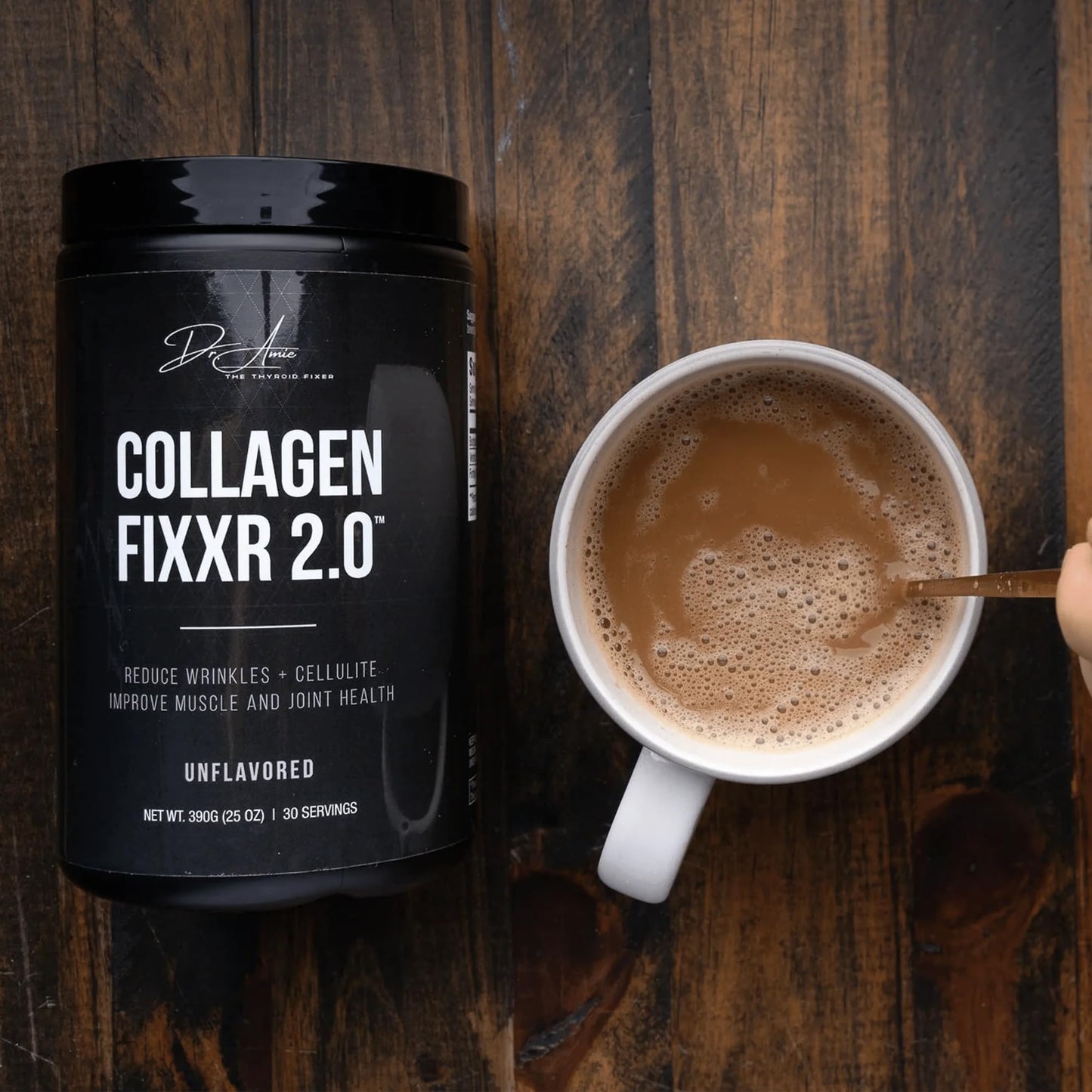 Fixxr Collagen 2.0 by Dr. Amie – 3 Bioactive Collagen Peptides | Unflavored | 30 Servings
