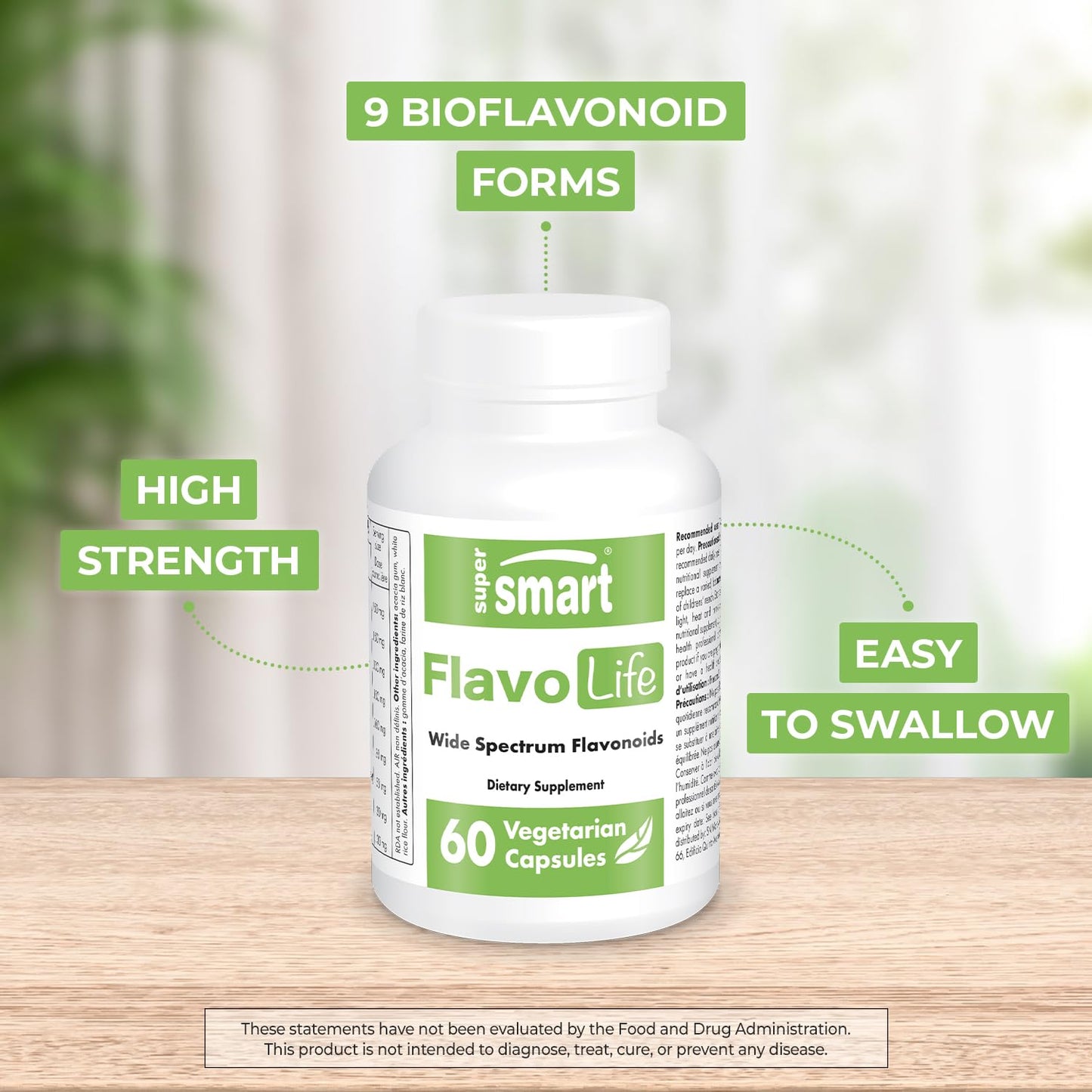 Supersmart FlavoLife Flavonoid Complex - Non-GMO & Gluten Free | 60 Veg Capsules