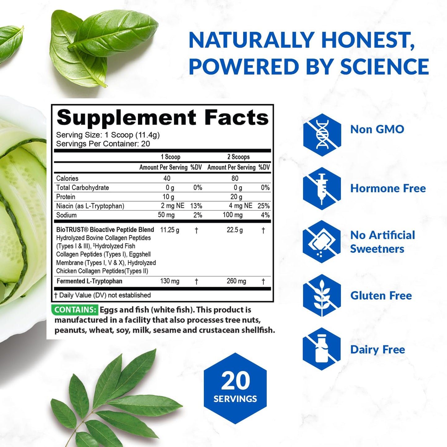 BioTrust Ageless Multi Collagen Peptides Powder – 5 Types I II III V X – Unflavored, 10 g Bioactive Protein, Grass-Fed, 2-pack