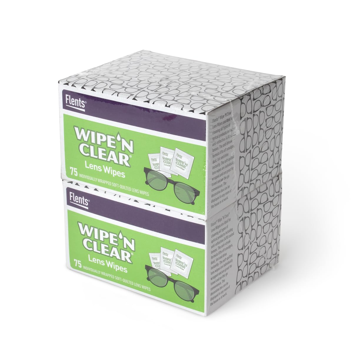 Flents Lens Wipes – 150 Count, Pre-Moistened, Streak-Free, Made in USA