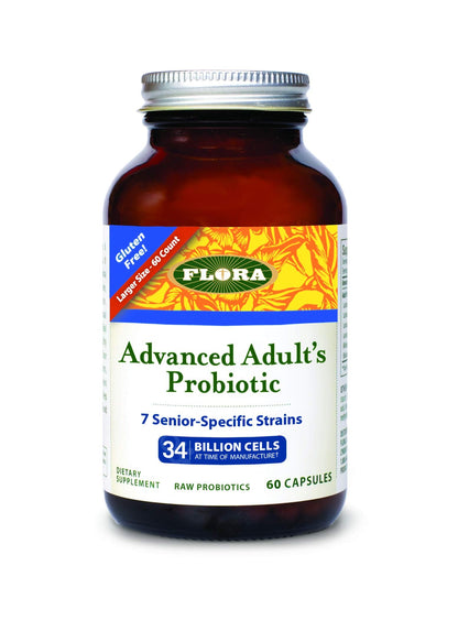 Flora Advanced Adult Probiotic – 34B CFU, 7 Senior Strains, Gluten Free