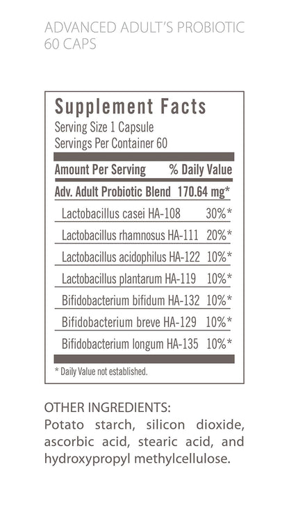 Flora Advanced Adult Probiotic – 34B CFU, 7 Senior Strains, Gluten Free