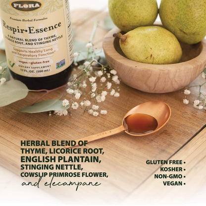 Flora Respir-Essence – Lung Support, 17 oz | Vegan, Gluten-Free, Kosher