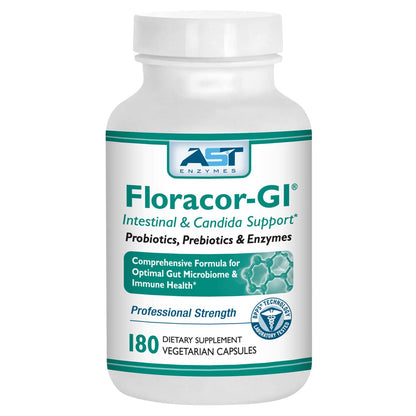 Floracor-GI Probiotics & Enzymes for Digestive Health – 180 Vegetarian Capsules