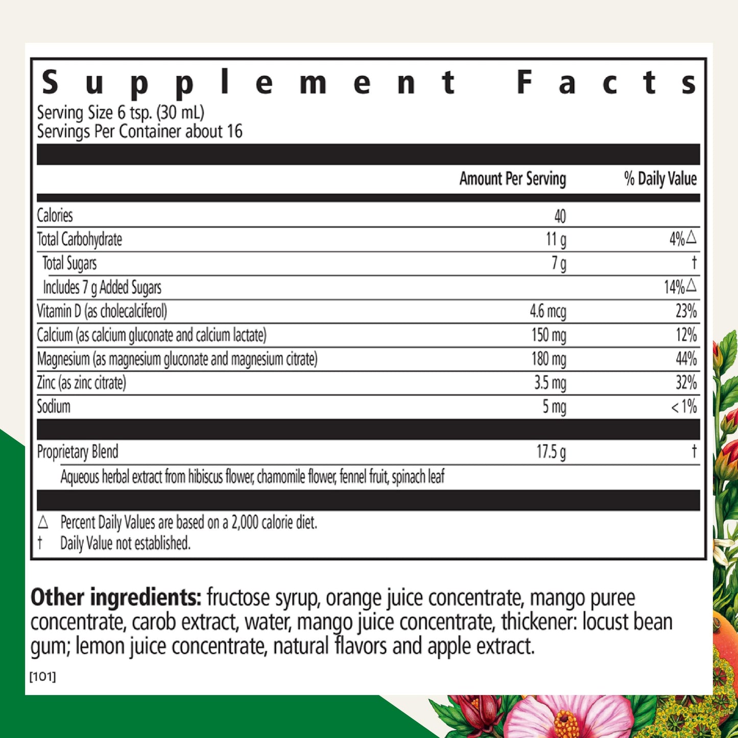 Floradix Calcium Magnesium Liquid – Bone Support with Vegan Vitamin D & Zinc