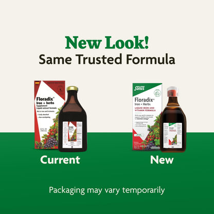 Floradix Iron & Herbs – Liquid Iron Supplement with Vitamin C & B Complex | 23.7 fl oz