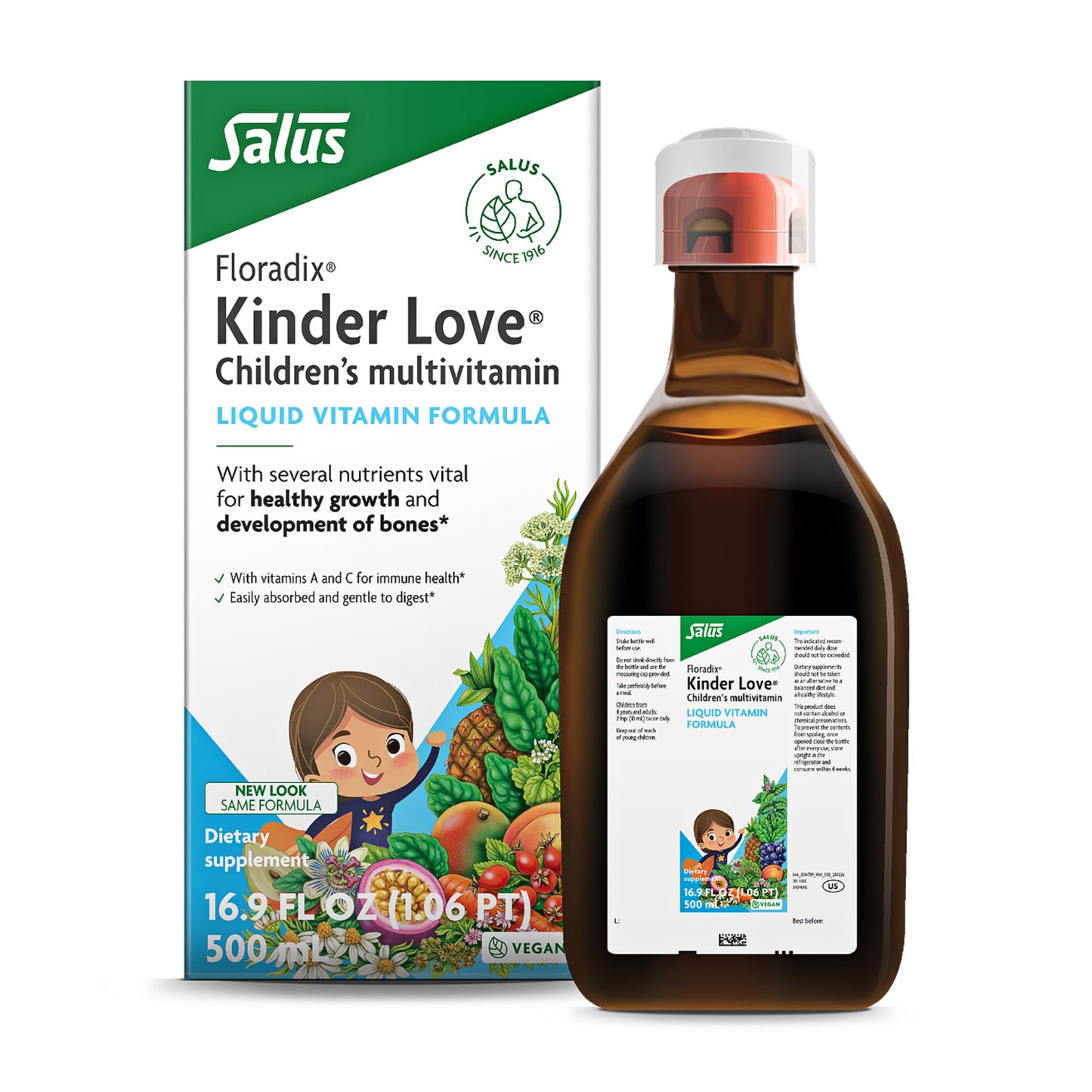 Floradix Kinder Love Children's Multivitamin – Liquid Vitamin for Kids