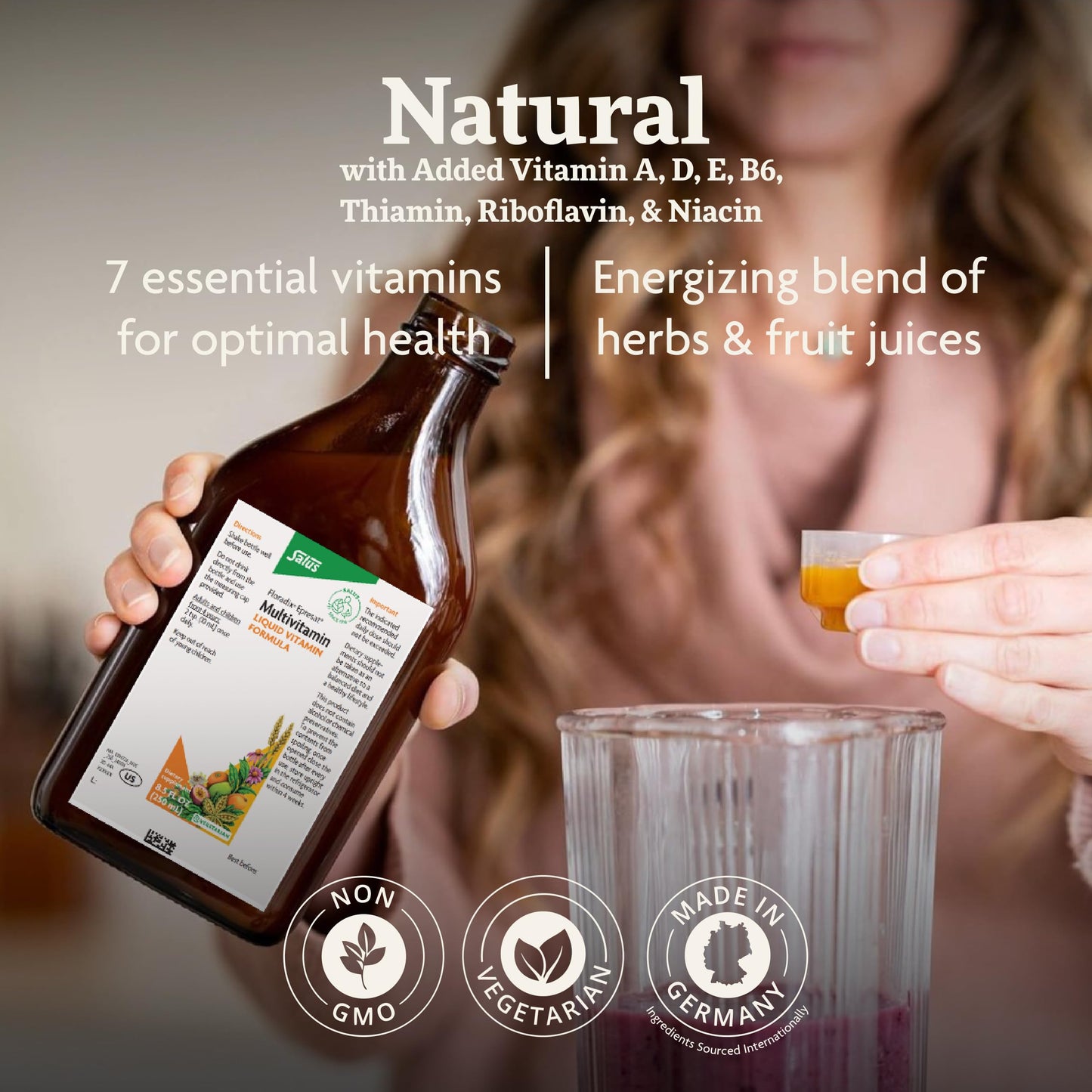 Floradix Epresat Adult Liquid Multivitamin – Herbal, Vegetarian, Non-GMO Support for Daily Energy & Liver Health | 16.9 fl oz