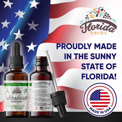 Organic Astragalus Tincture (Non-GMO) 700 mg - Florida Herbs, 2 oz Pack of 2