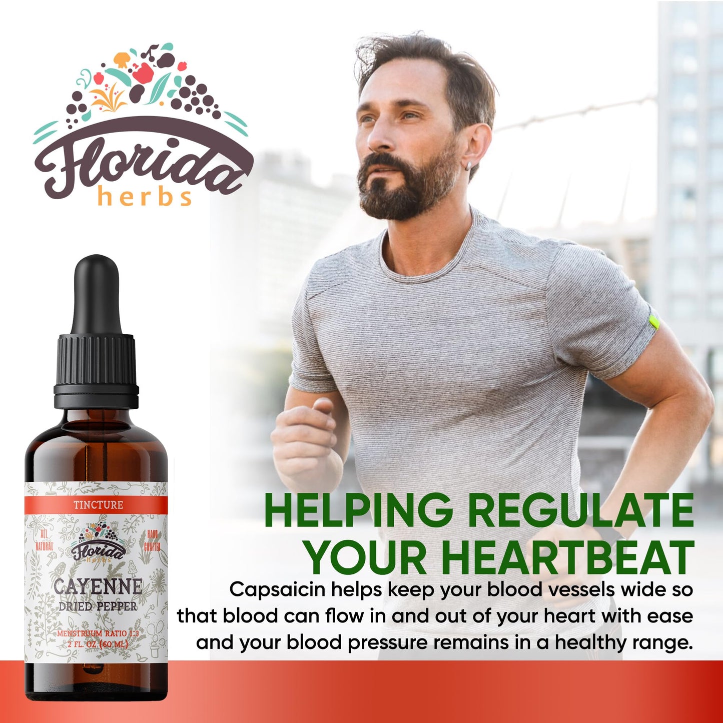 FLORIDA HERBS Cayenne Tincture Extract - Organic Cayenne Pepper (Capsicum annuum) - Vegetable Glycerin - Non-GMO - 2 oz (Pack of 2)