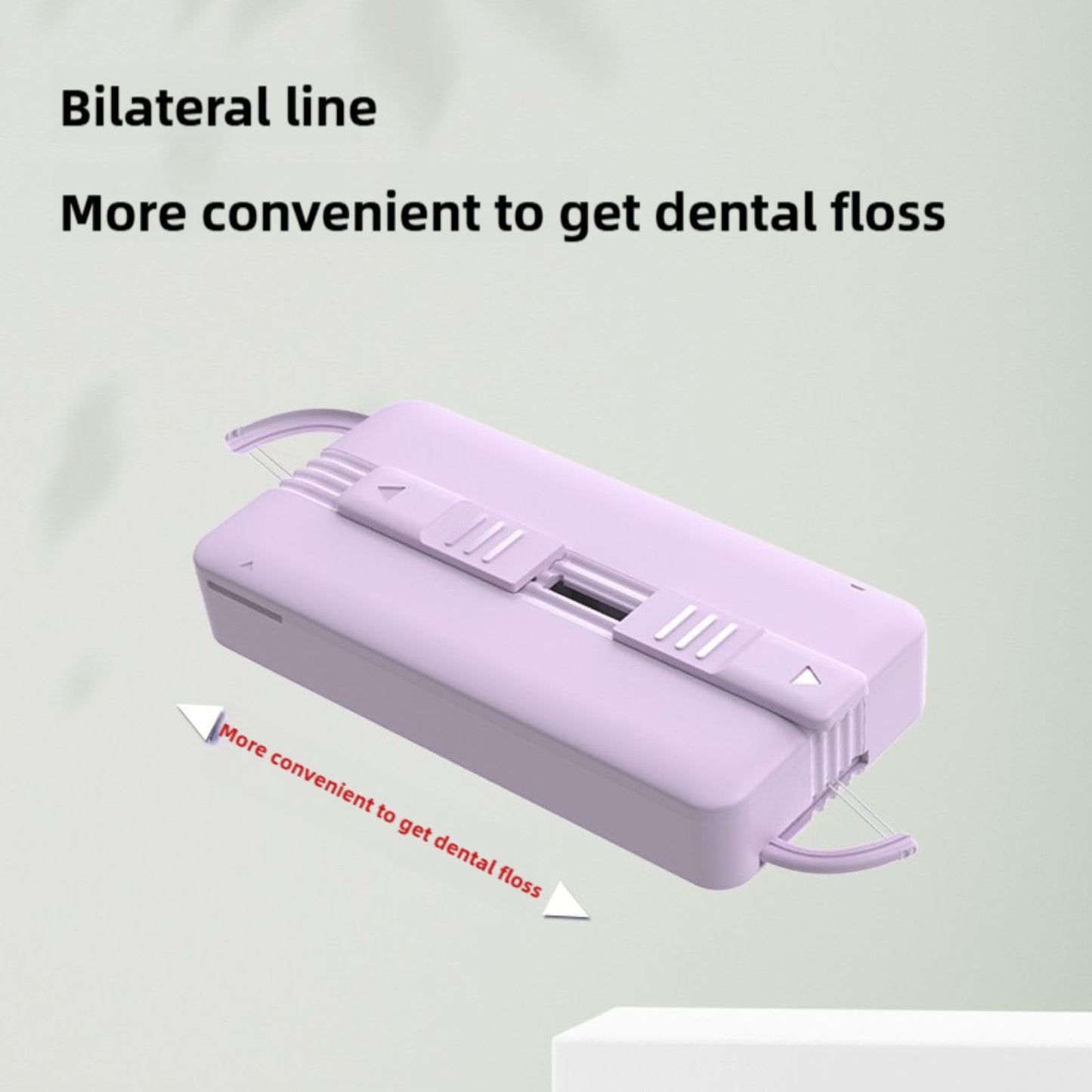 Portable Travel Dental Floss Case - Mint Green Reusable Dispenser with Mint Floss