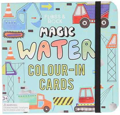 Floss & Rock Construction Magic Water Pad and Pen | Reusable Water Cards for Kids