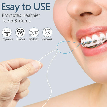 Dental Floss Threaders for Braces & Bridges - 400PCS (4 Pack)