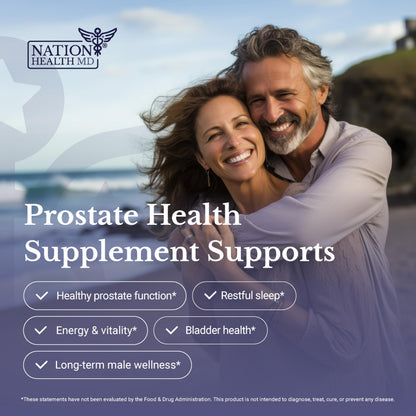Flow Active Prostate Health for Men – Saw Palmetto, Pine Bark & Selenium | 30 Capsules | NATION HEALTH MD