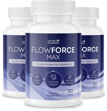 FlowForceMax Herbal Support - Plant-Based Saw Palmetto (30 Chewables)