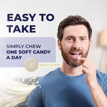 FlowForceMax Herbal Support - Plant-Based Saw Palmetto (30 Chewables)