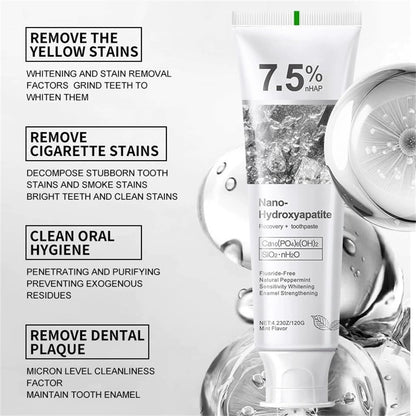 2-Pack 7.5% Hydroxyapatite Toothpaste – Fluoride-Free for Sensitive Teeth