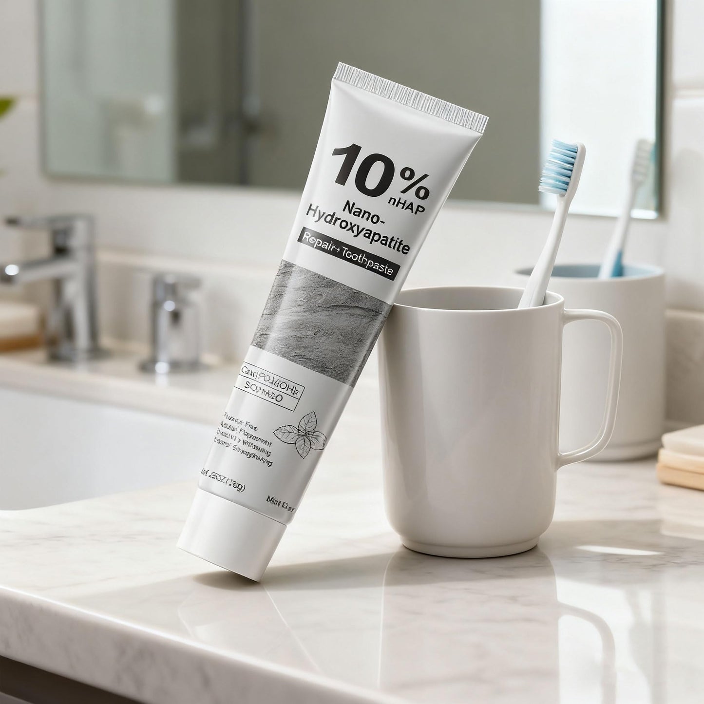 10% Nano Hydroxyapatite Toothpaste – Fluoride-Free Enamel Repair (2-Pack)