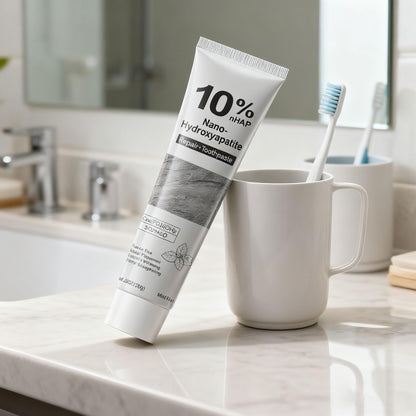 10% Nano Hydroxyapatite Toothpaste – Fluoride-Free Enamel Repair (2-Pack)