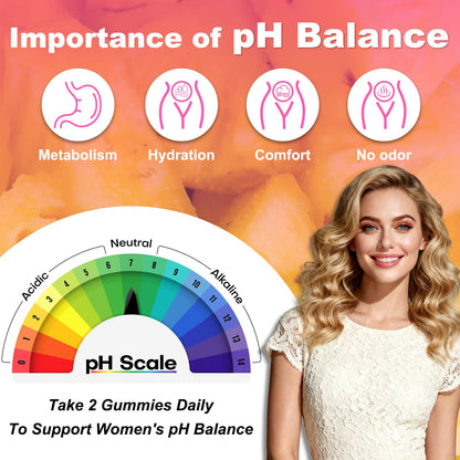 Flyrocer 2 Pack Feminine Balance Gummies — PH Balance, Gut Health & Immunity | Pineapple 120 Count