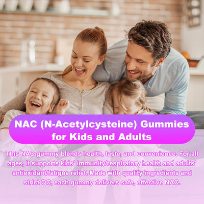 Flyrocer NAC Gummies 1200mg – Sugar-Free N-Acetyl Cysteine for Immune Support & Liver Health, Blueberry Flavor, 60 Count