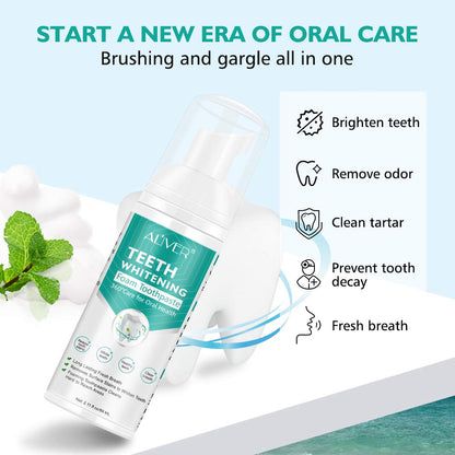 Foam Toothpaste with Fluoride - Ultra-Fine Mousse Whitening 60ML