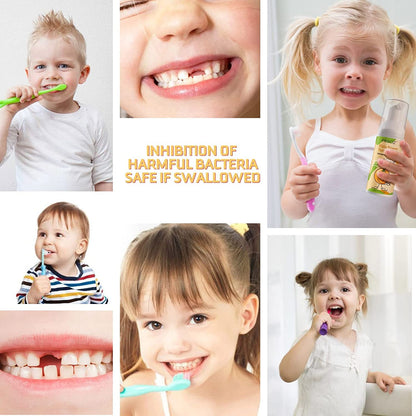 Foam Toothpaste Kids with Fruit Flavor – Low Fluoride, Gluten-Free